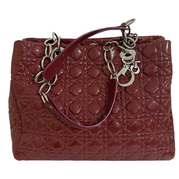 Dior Bag Red Patent Leather Quilted Vintage Preowned - Picture 4 of 15